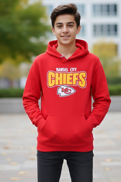Kansas City Chiefs Red Graphic Hoodie - Premium Fleece /Unisex