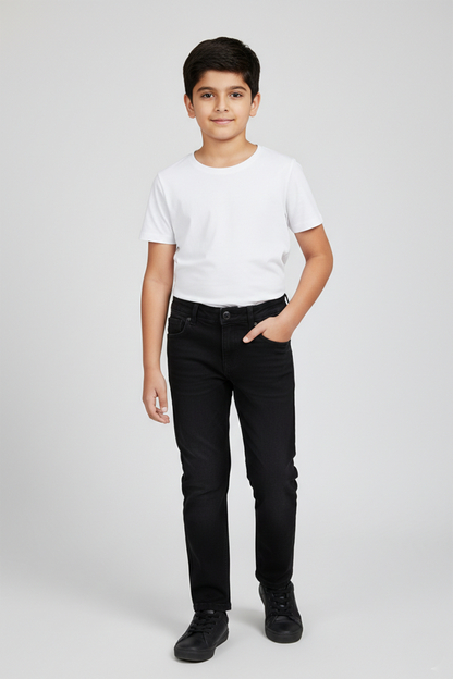 Kids Black Denim Jeans