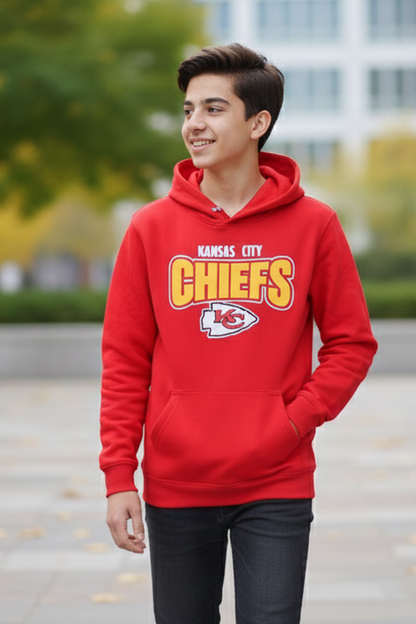 Kansas City Chiefs Red Graphic Hoodie - Premium Fleece /Unisex