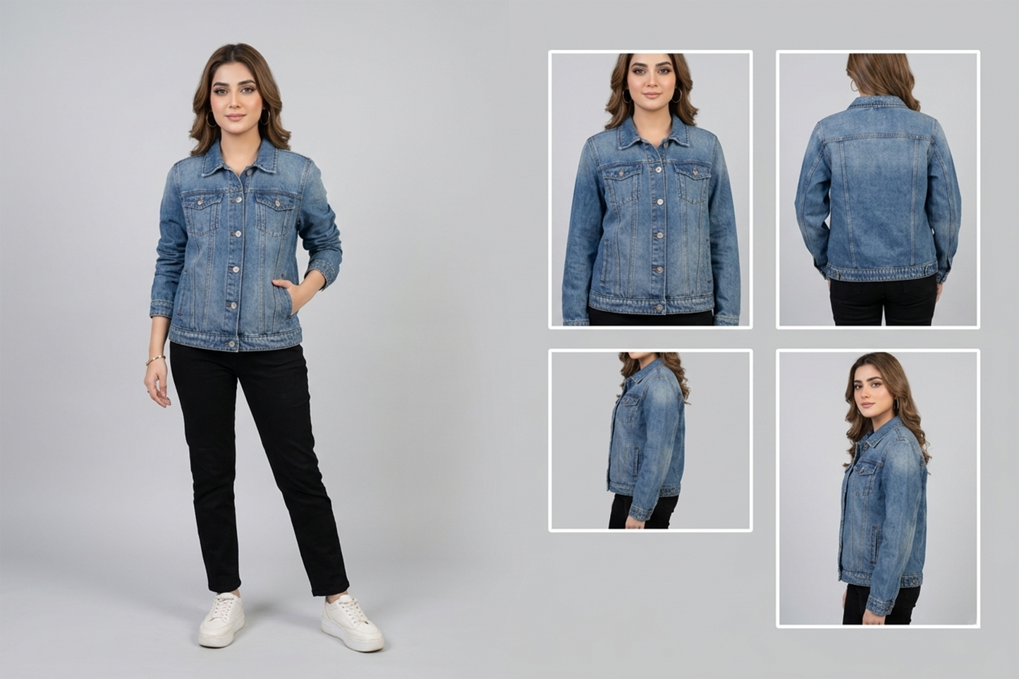 Classic Mid-Wash Denim Jacket