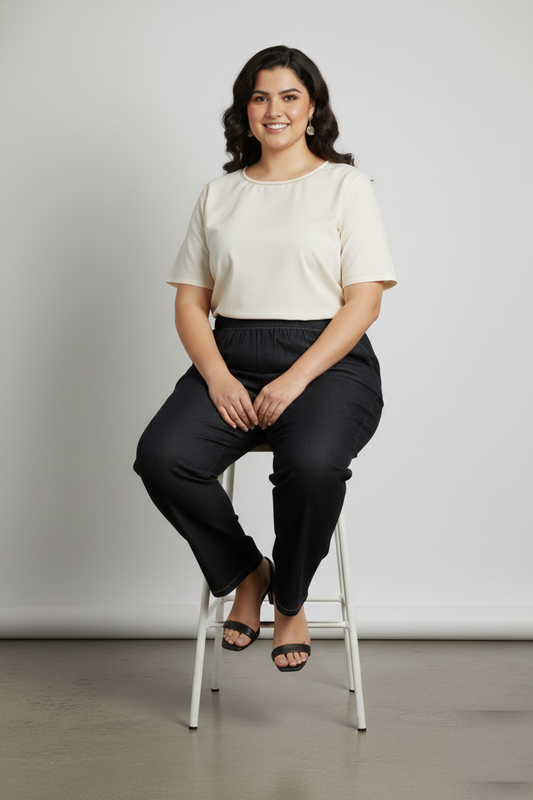 Women's High-Rise Pull-On Denim Trousers