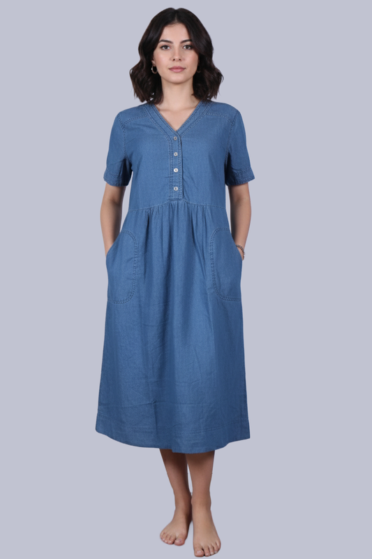 The All-Season Denim Dress