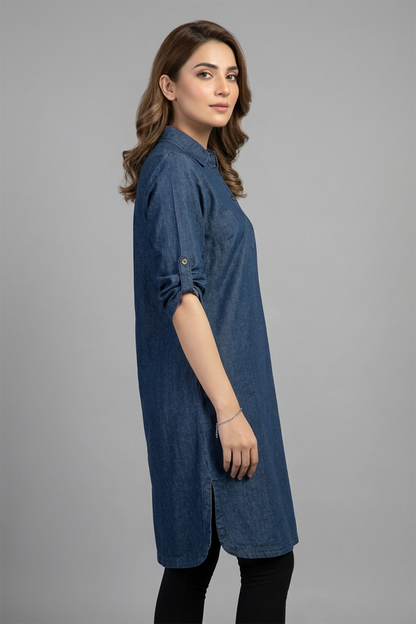 Denim Long Top