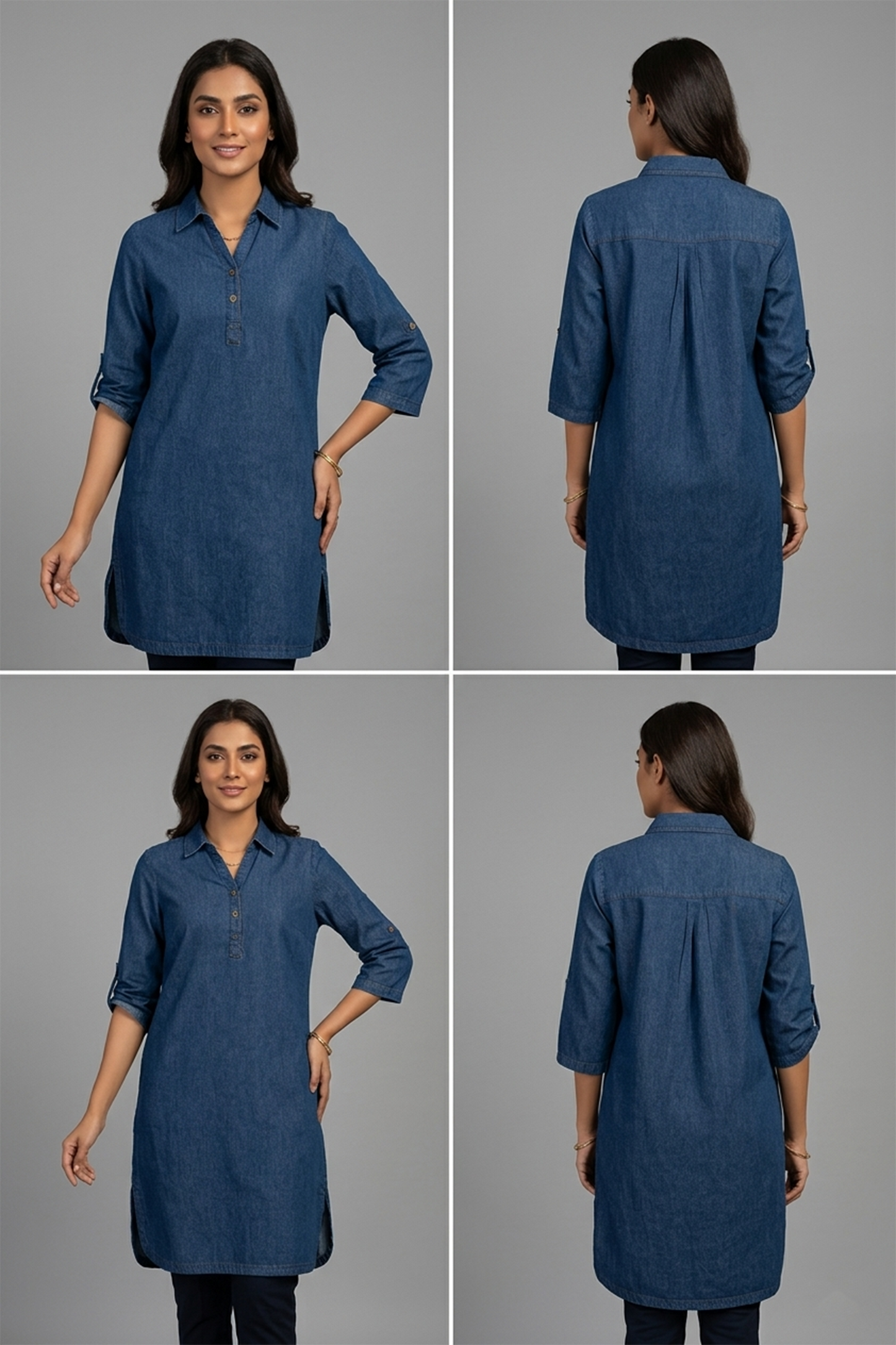 Denim Long Top