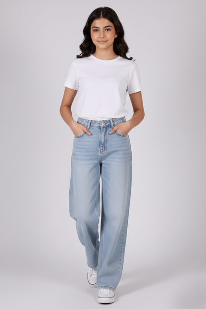 High-Rise Wide-Leg Denim