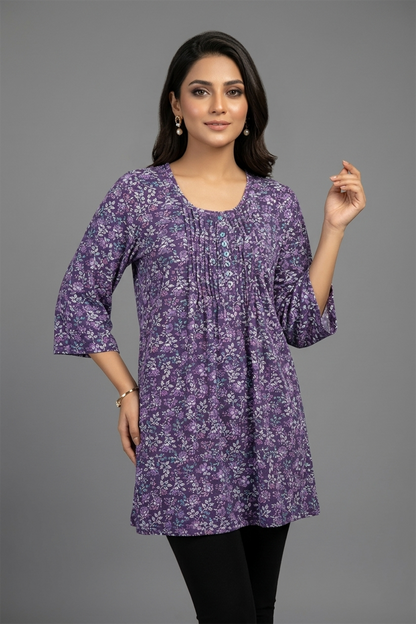 Soft Floral Single Jersey Tunic