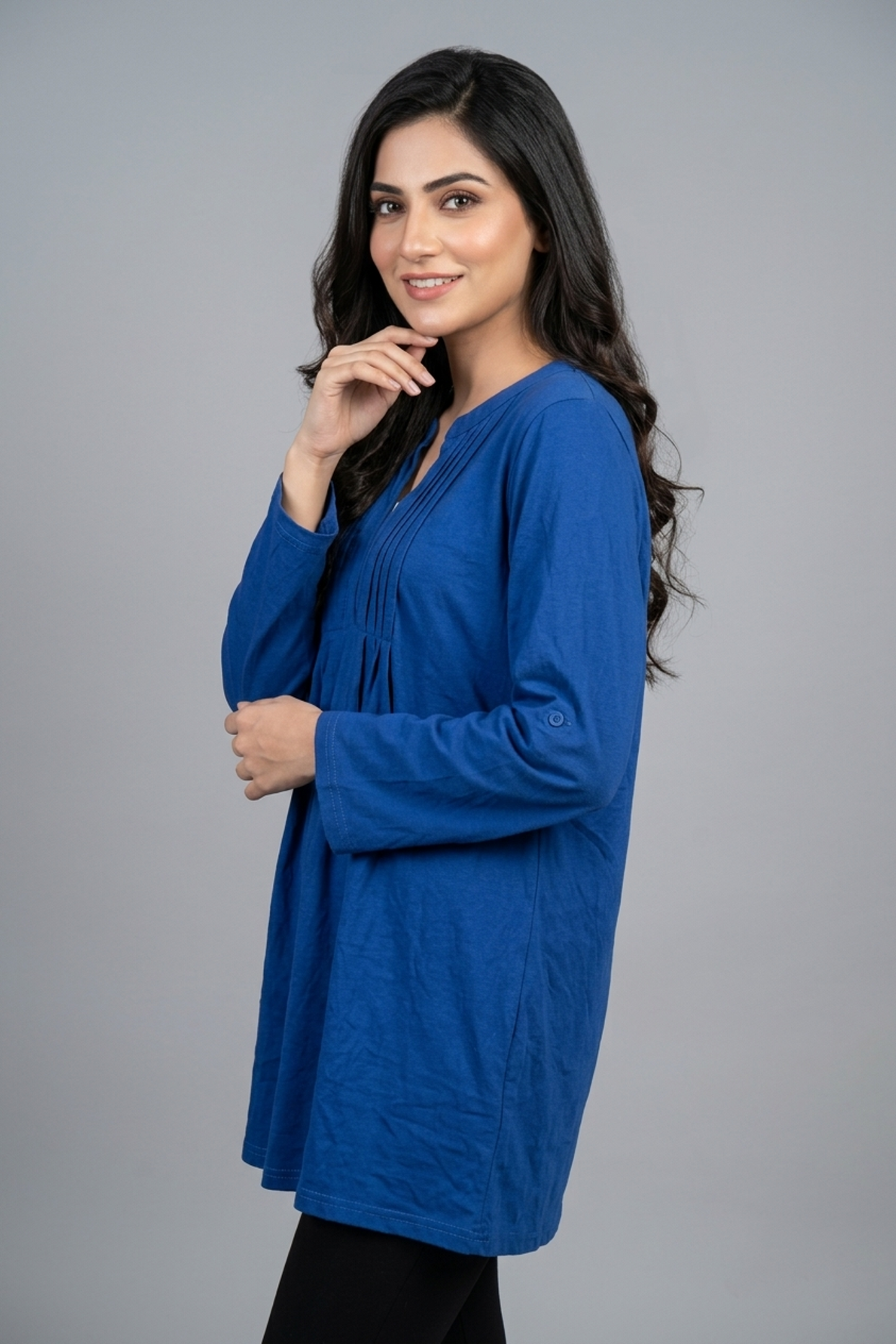 Elegant Pintuck Tunic