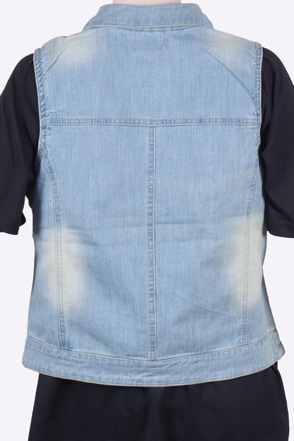 Women's Classic Light Wash Denim Vest