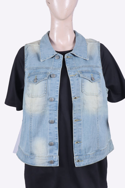 Women's Classic Light Wash Denim Vest