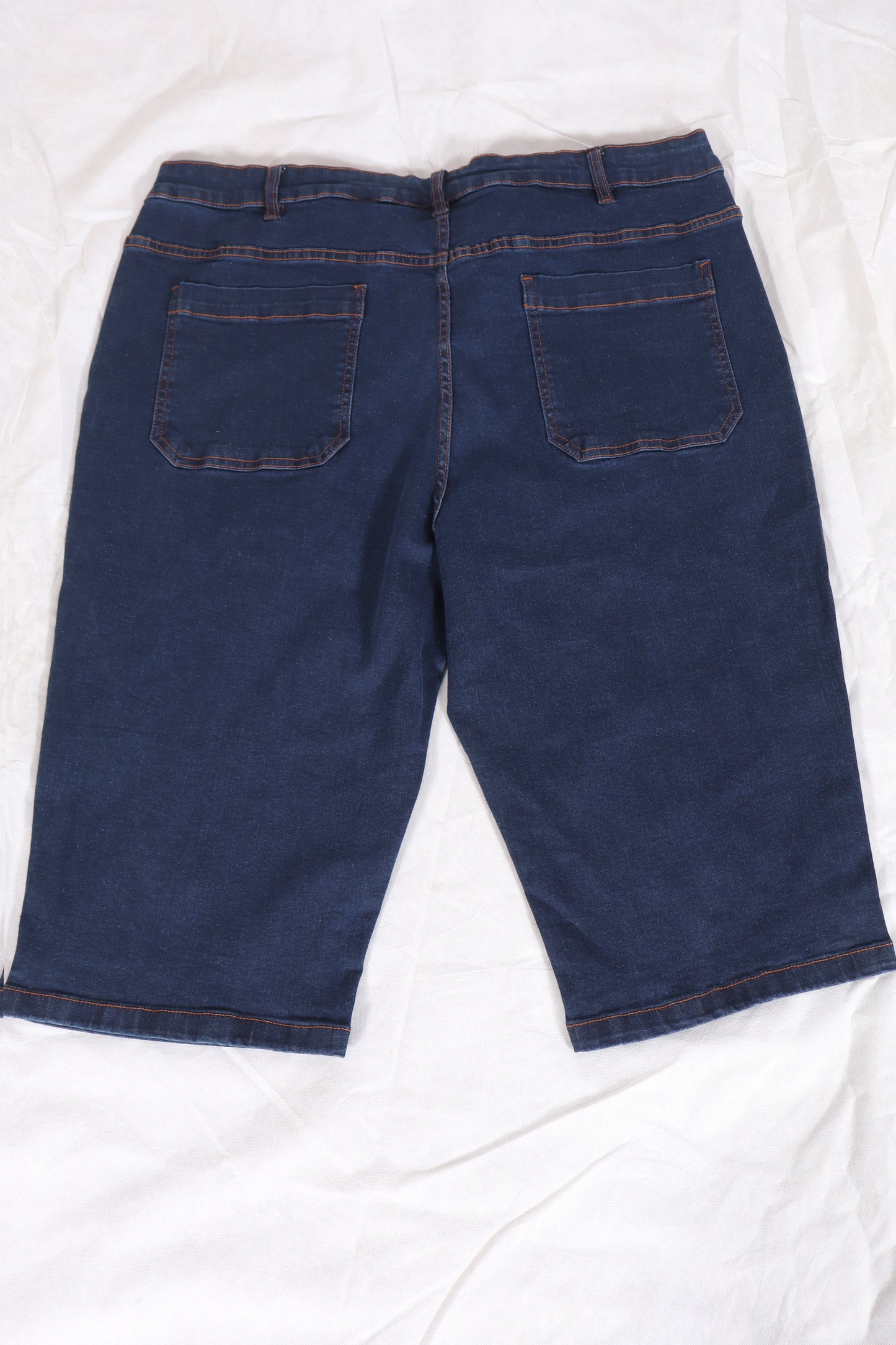 Moda Vilona's Women's High-Rise Embroidered Denim Bermuda Shorts (with Removable Bib)