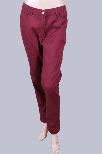 Rich Maroon Skinny Jeans