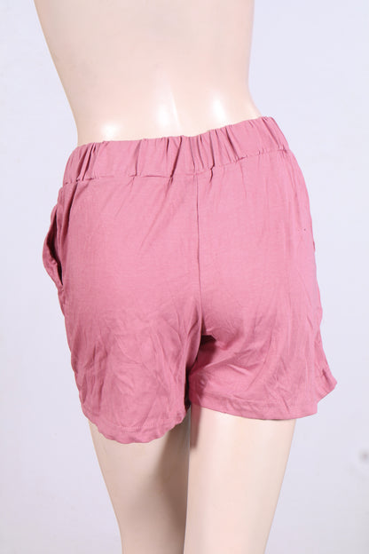 Comfy Satin-Bow Lounge Shorts