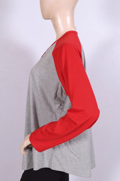Casual Long-Sleeve Henley Top