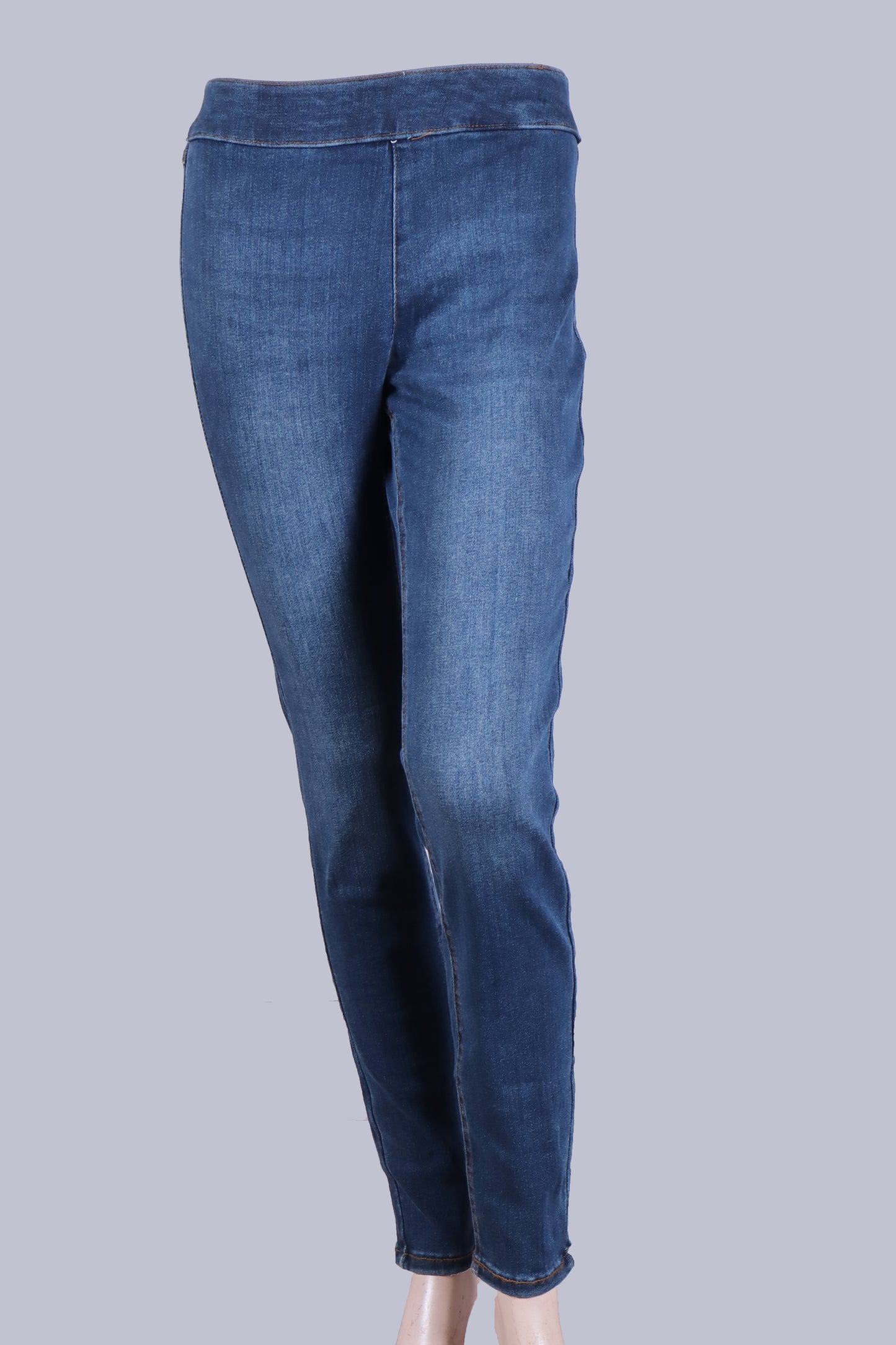 TTKATE Skinny Pull-on jeans rinsed blue denim