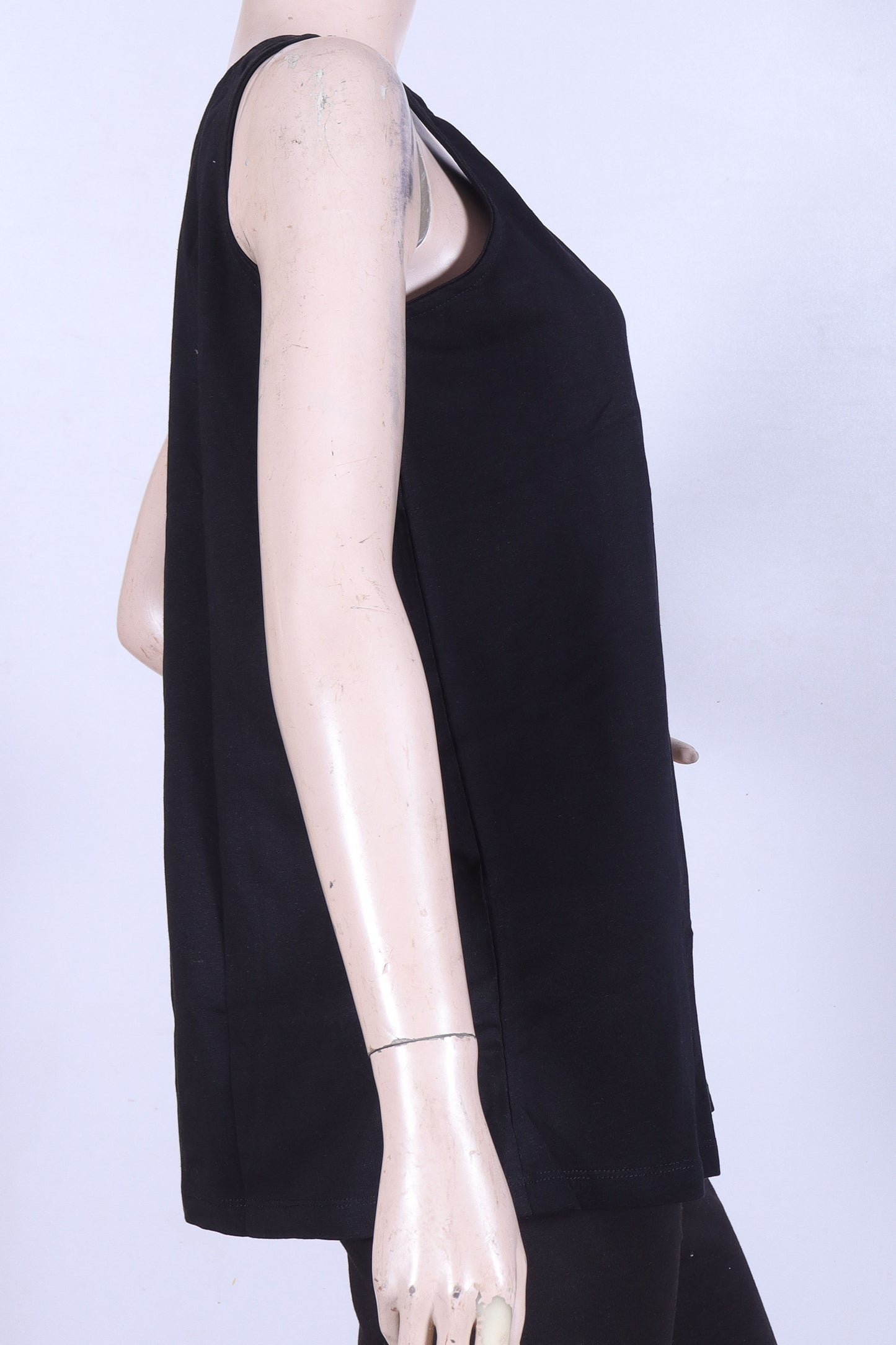 Essential High-Neck Sleeveless A-Line Tunic Tank
