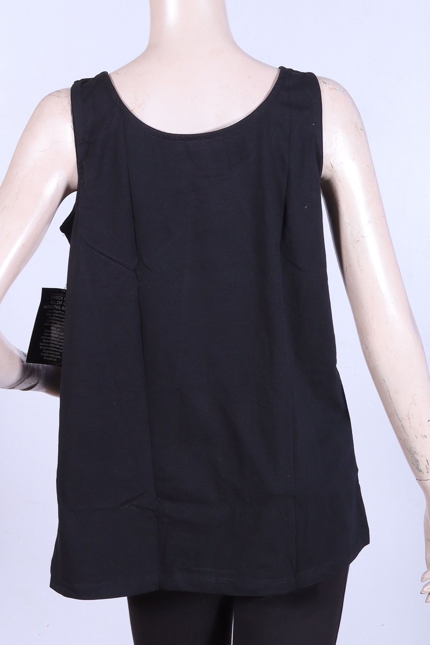 Essential High-Neck Sleeveless A-Line Tunic Tank