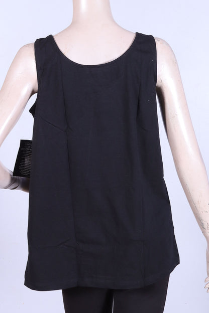 Essential High-Neck Sleeveless A-Line Tunic Tank