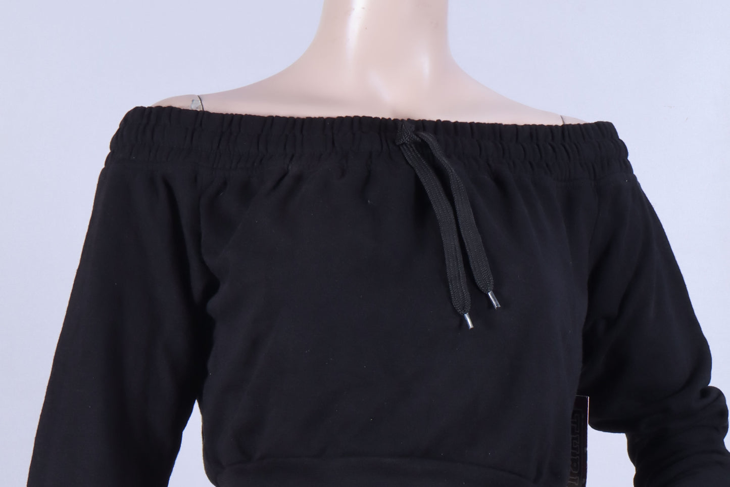 Premium Cotton Blend Drawstring Crop Top