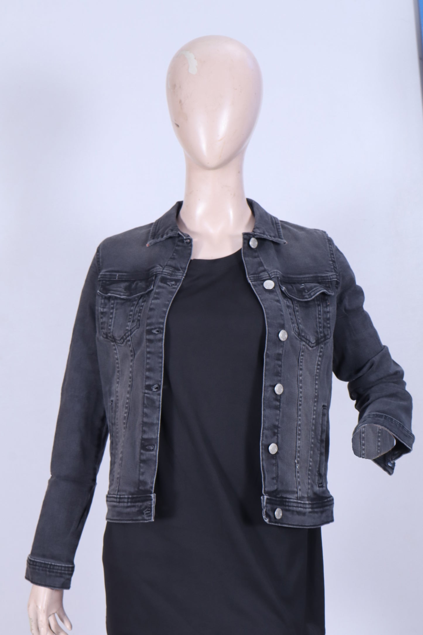 The Essential Black Denim Trucker Jacket  Classic Wash