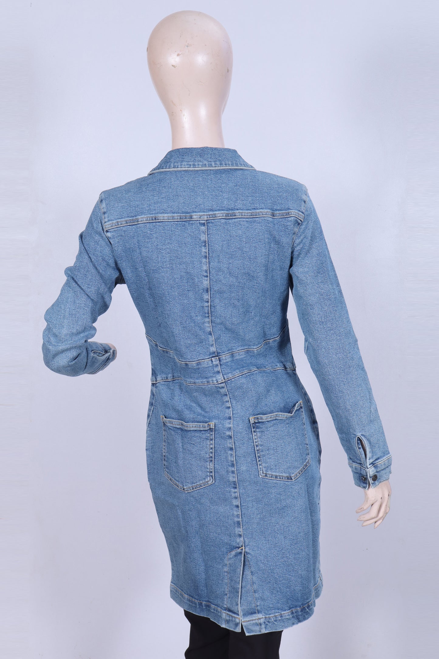 Women's Long-Sleeve Denim Shirt Dress