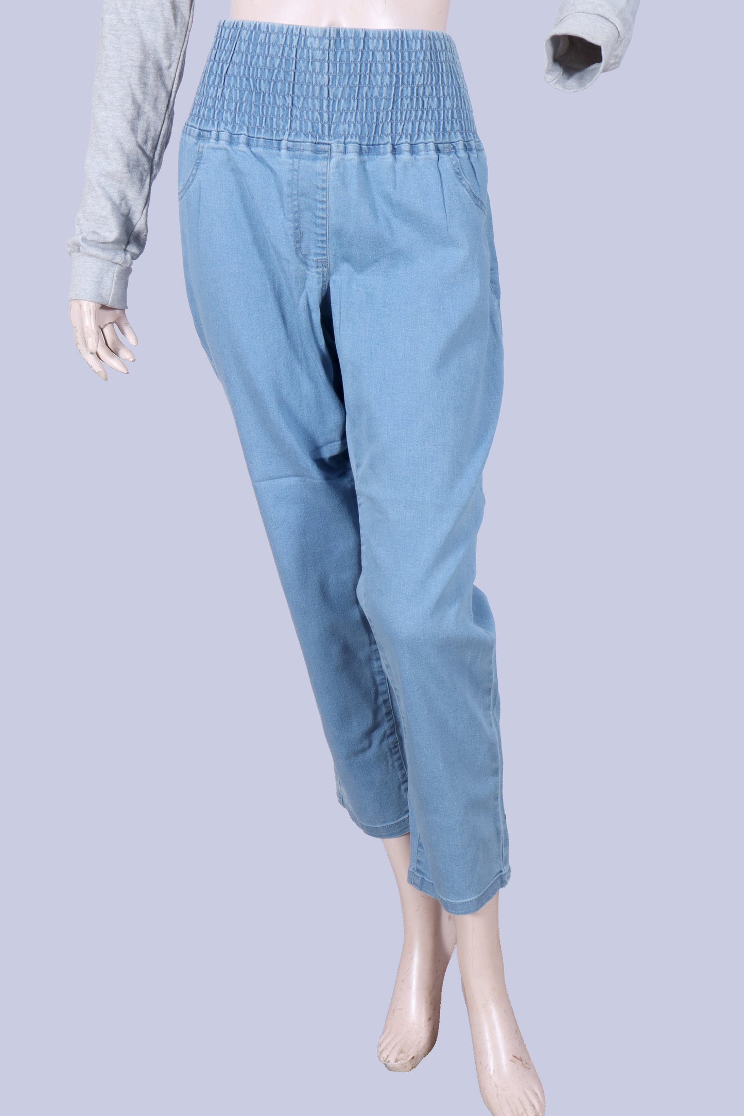 Women's Ieti Elastic Waist Jeggings - Mid Blue