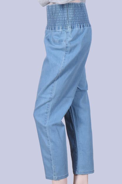 Women's Ieti Elastic Waist Jeggings - Mid Blue