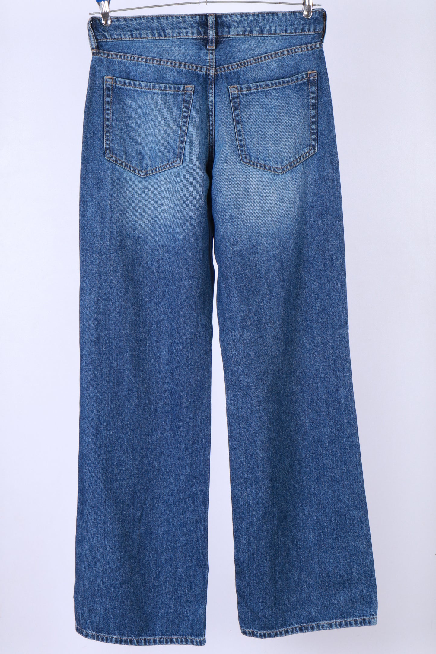 High-Waisted Wide-Leg Denim Jeans