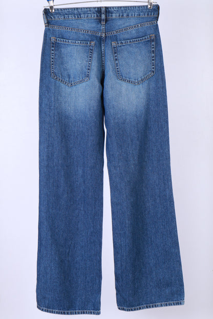 High-Waisted Wide-Leg Denim Jeans