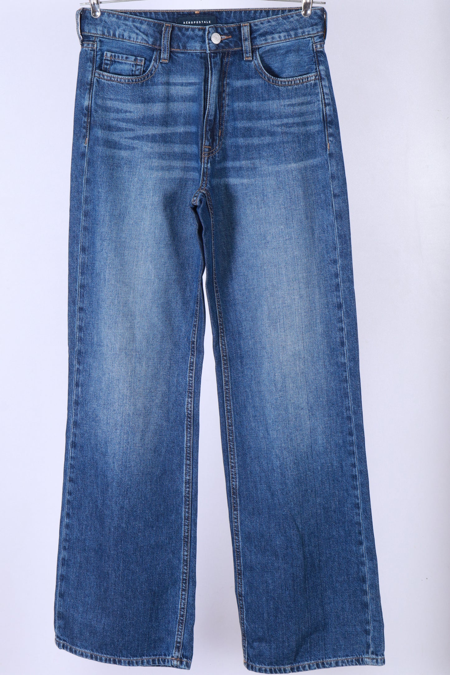 High-Waisted Wide-Leg Denim Jeans