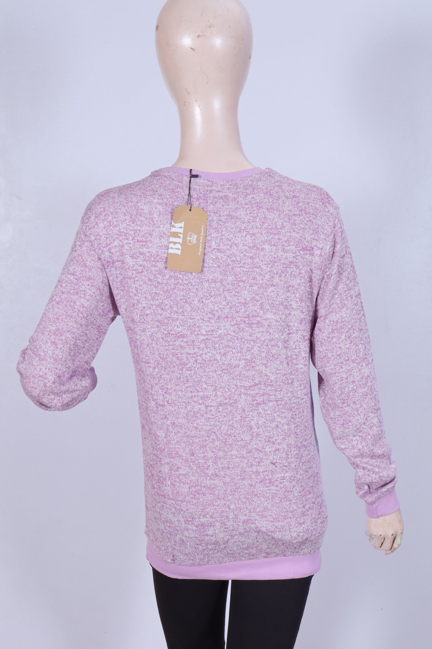 Lee Women's Pink Melange Graphic Crewneck Sweatshirt