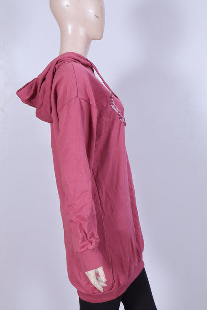 Women's Long Heart Graphic Hoodie Dress