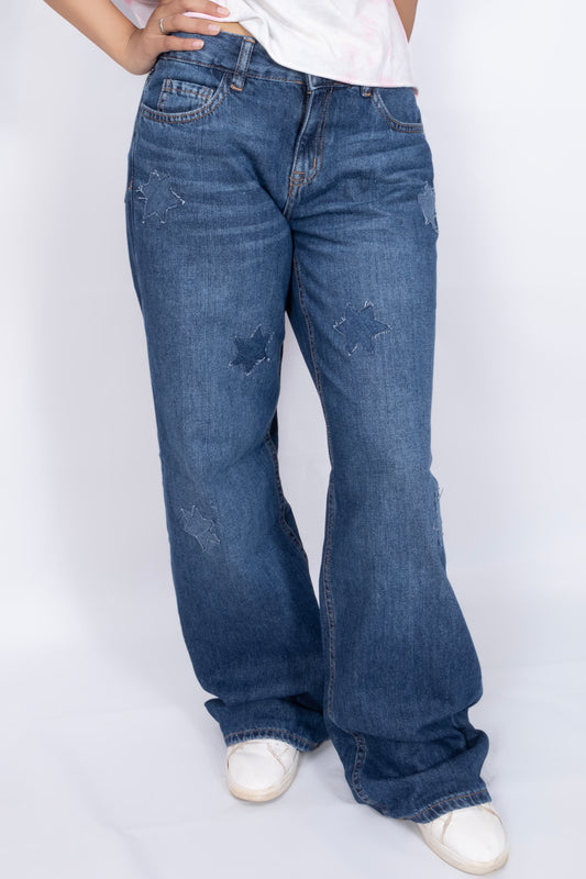 High Rise Wide Leg Jeans – Dark Wash