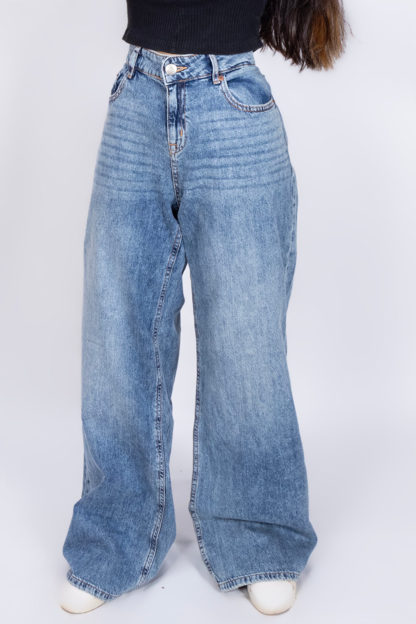High-Waisted Wide Legged Jeans