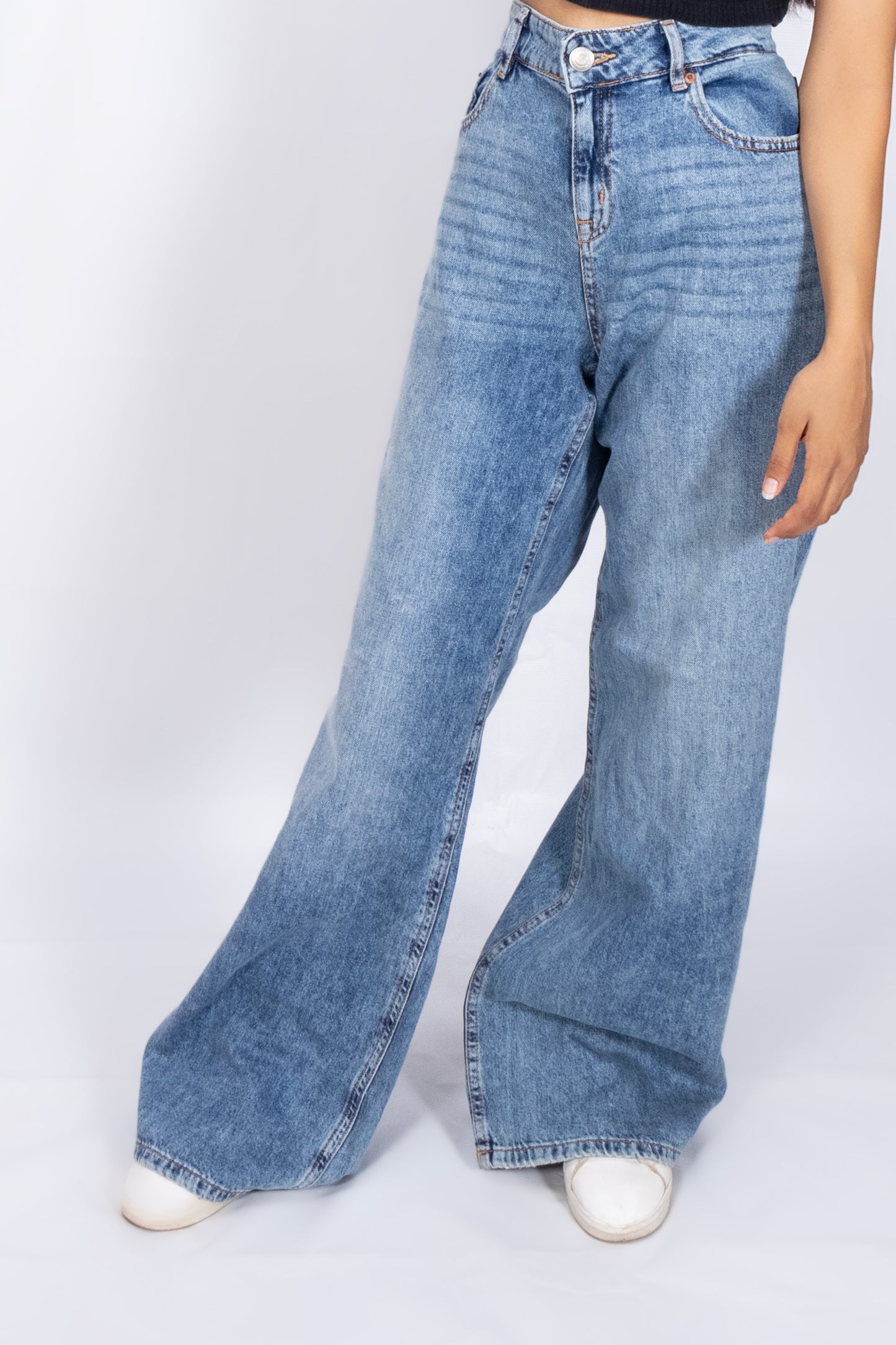High-Waisted Wide Legged Jeans