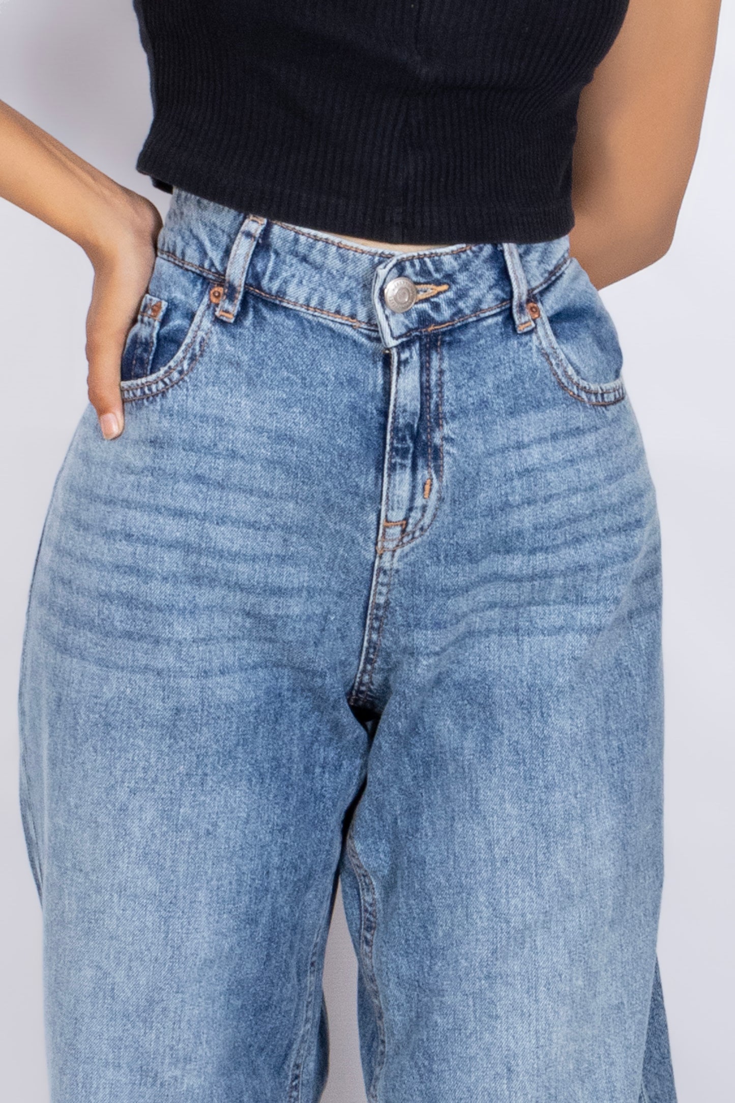 High-Waisted Wide Legged Jeans