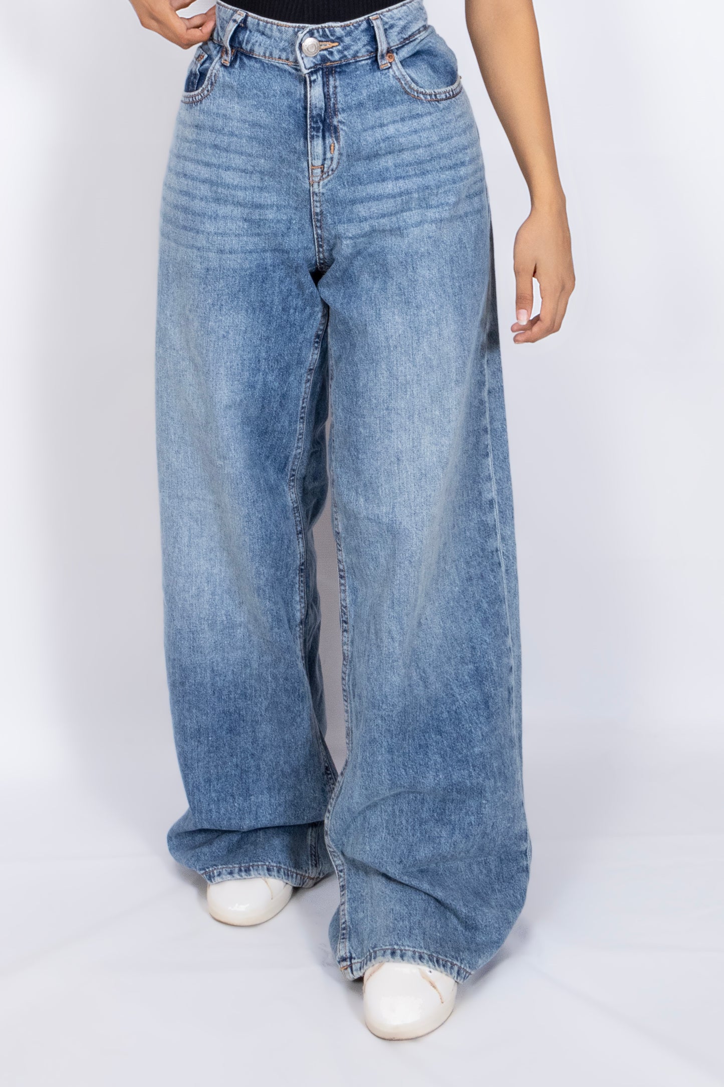 High-Waisted Wide Legged Jeans