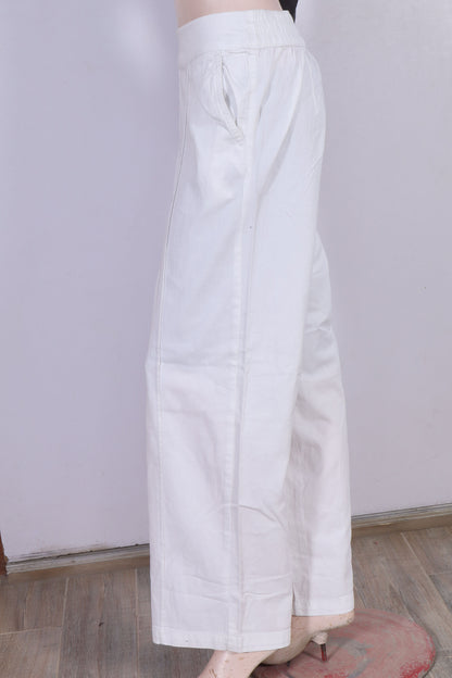 “Girl Boss” Wide Leg Pants- White