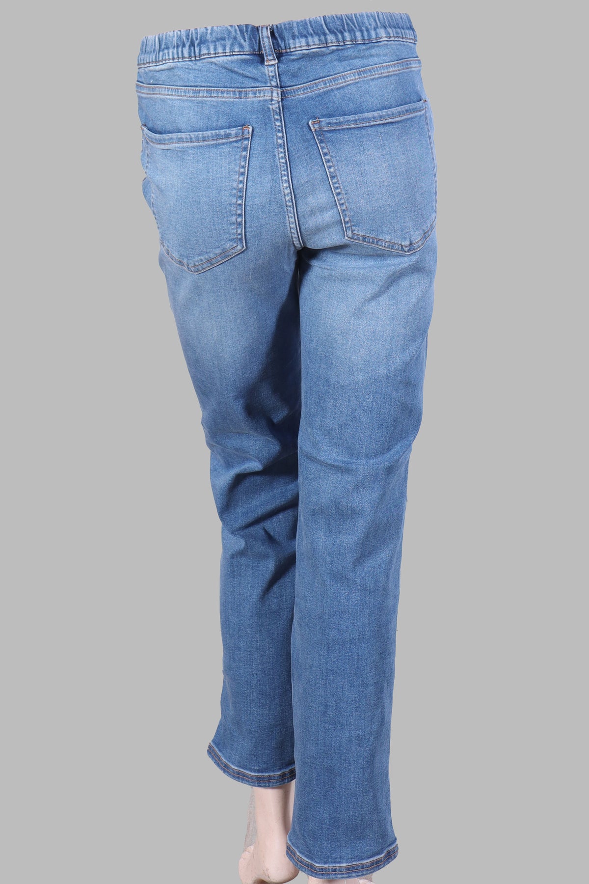 Classic Blue Elastic-Waist Women's Denim Pull-On jegging