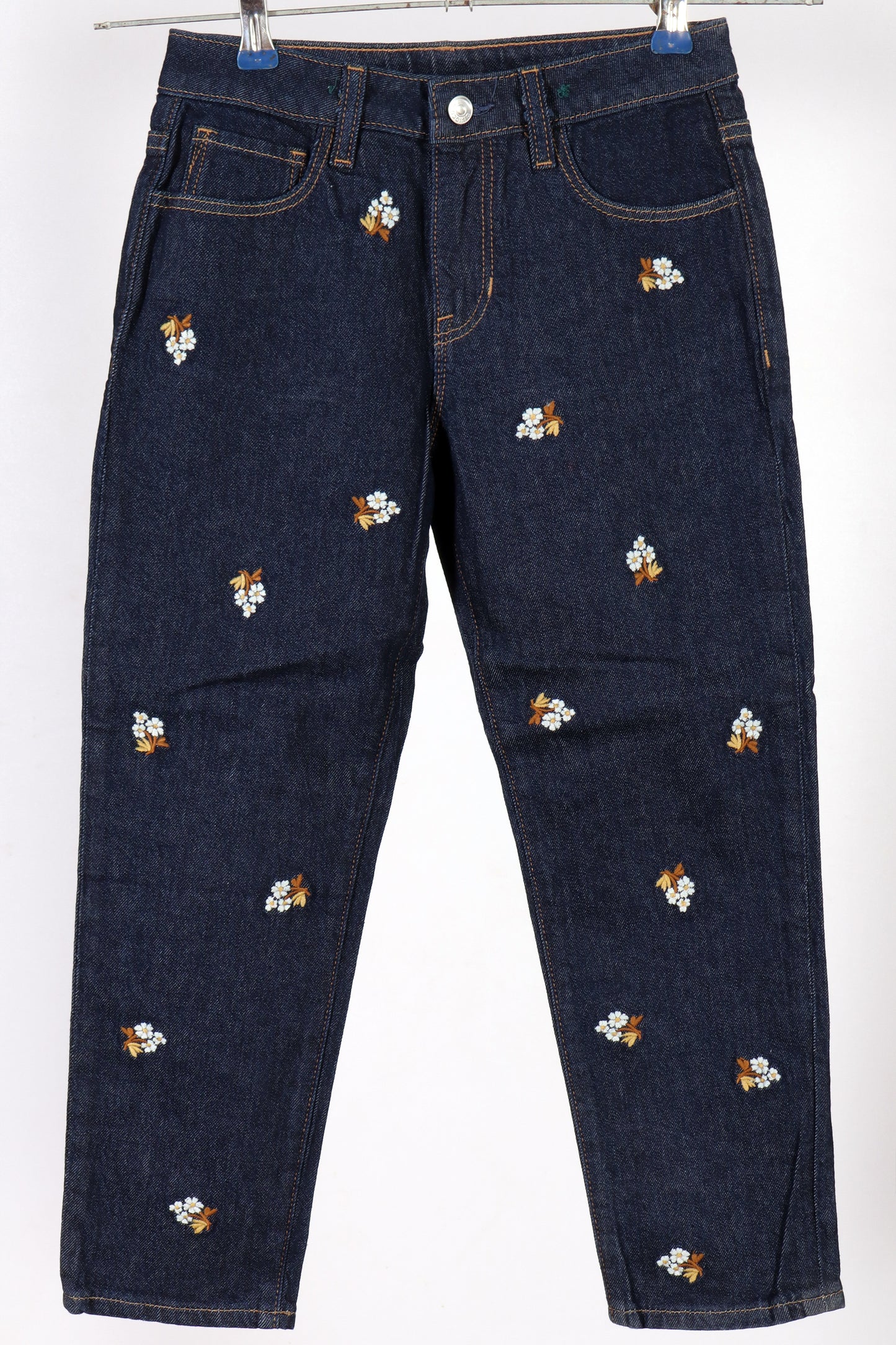 Girls' Premium Embroidered Indigo Denim Jeans