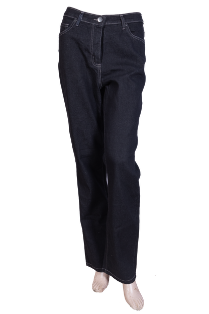 Women's Classic Black High-Rise Straight-Leg Jeans