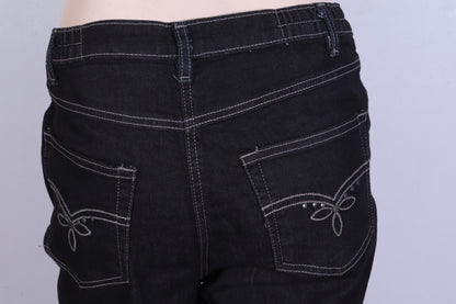 Women's Classic Black High-Rise Straight-Leg Jeans