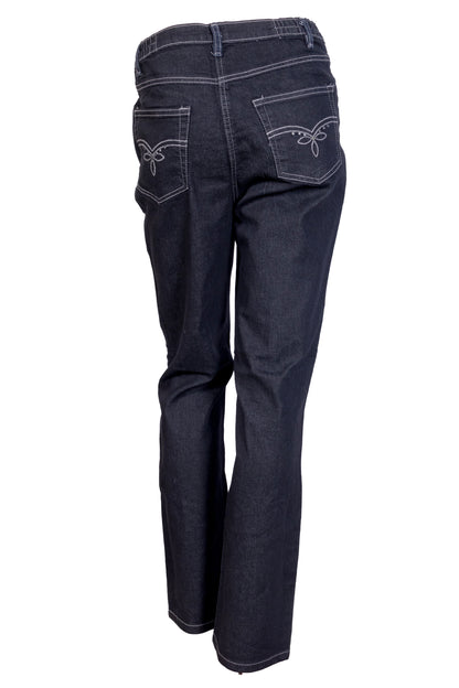 Women's Classic Black High-Rise Straight-Leg Jeans