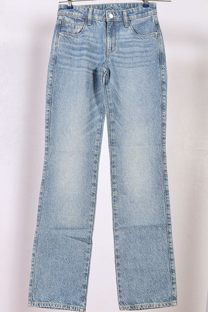 Premium High-Waisted Straight-Leg Girls' Jeans