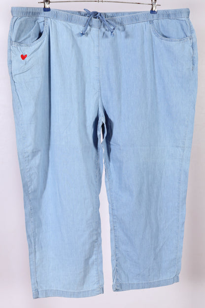 Women’s Plus-Size Light Chambray Comfort Pants