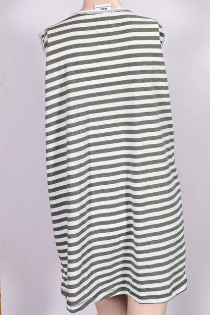 Cotton Stripe Mini Tank Dress