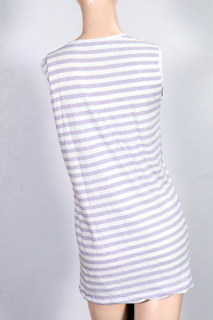 Cotton Stripe Mini Tank Dress