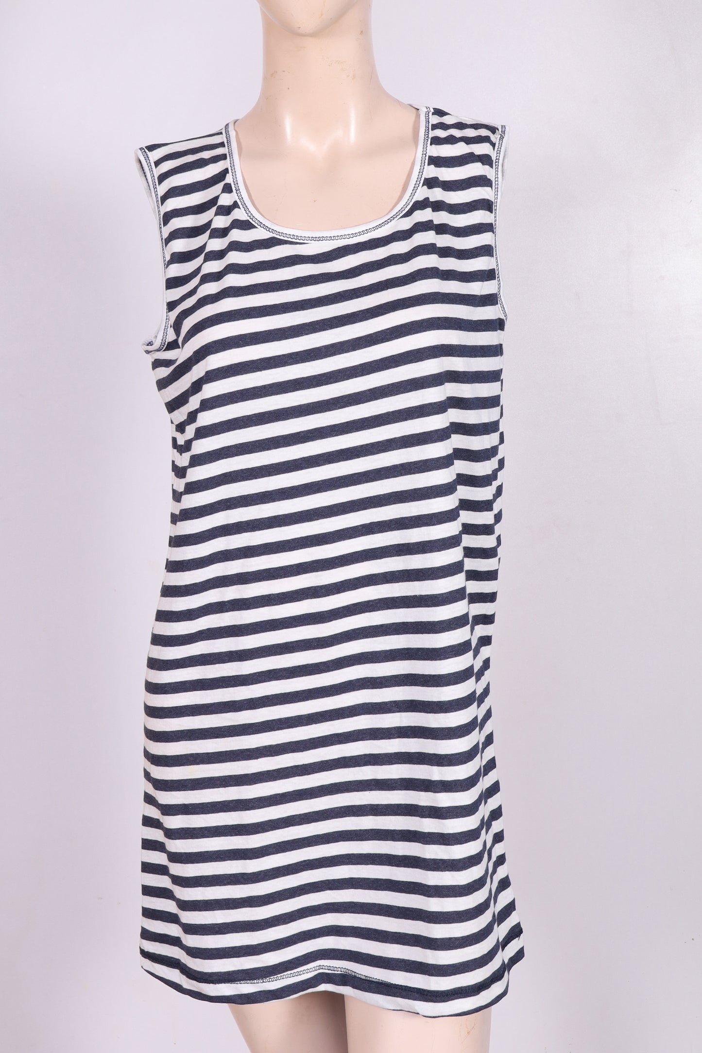 Cotton Stripe Mini Tank Dress