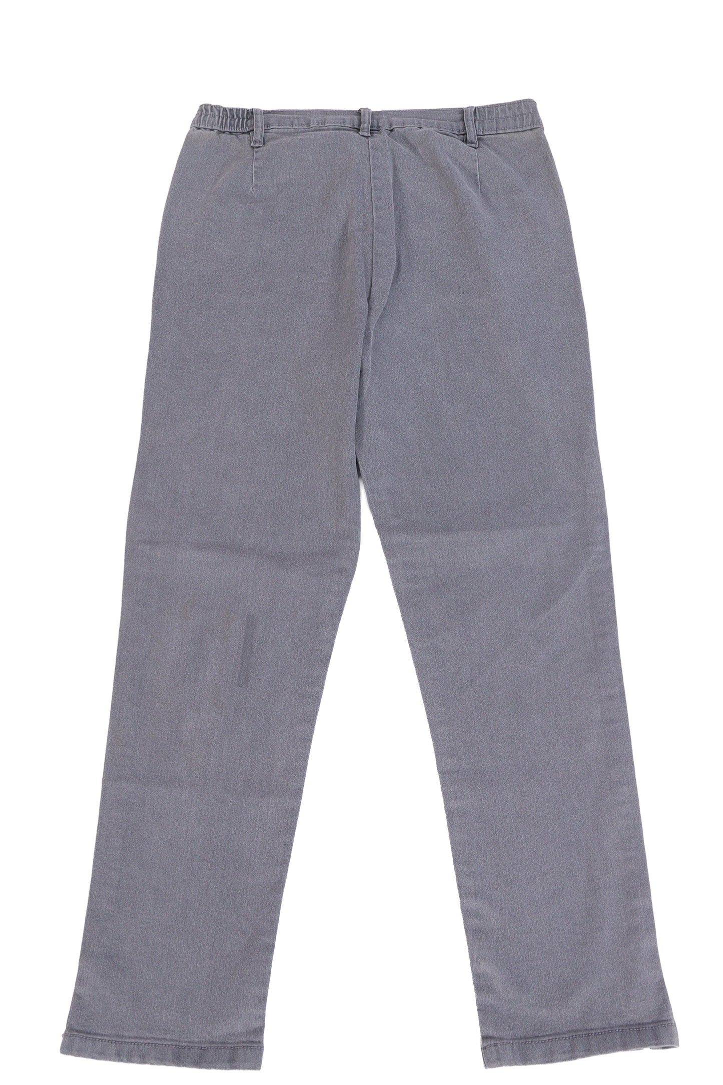 Grey Slim-Fit Stretch Denim Jeans with Side-Slit