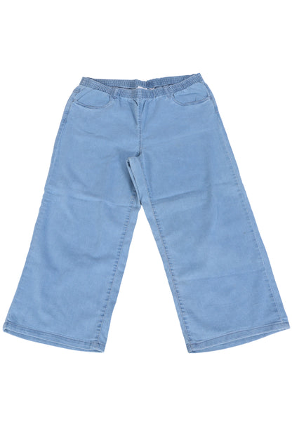 Effortless Comfort Wide-Leg Denim Culottes