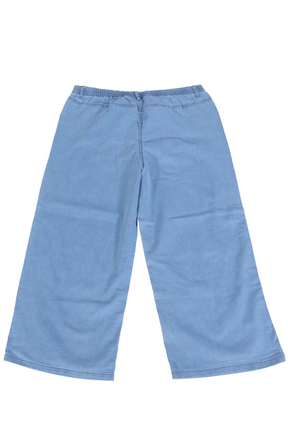 Effortless Comfort Wide-Leg Denim Culottes